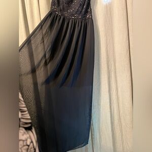 Elegant Black High-Low Dress